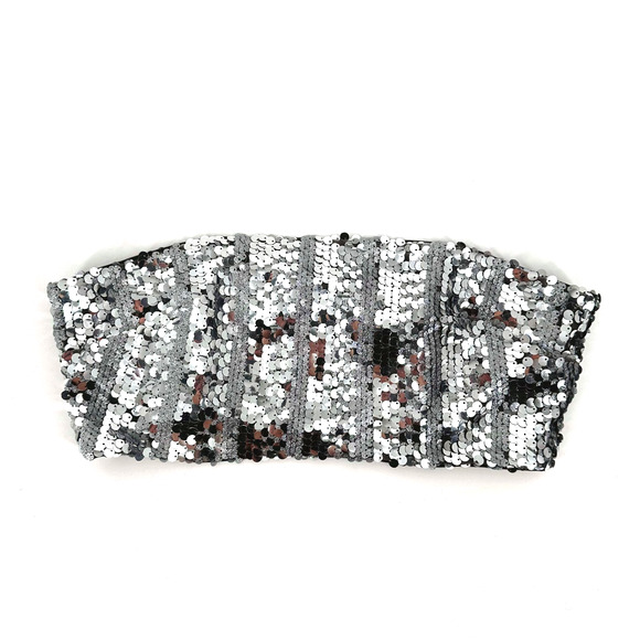 Michael Costello X Revolve Sequin Crop Top XL Strapless Disco Party Clubwear - Picture 1 of 6